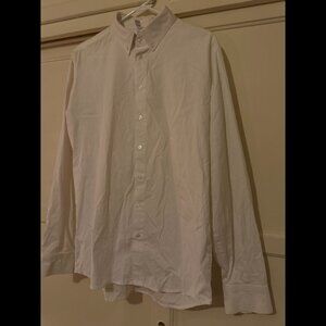 American Apparel | 100% Cotton White button down dress shirt | Medium (M)